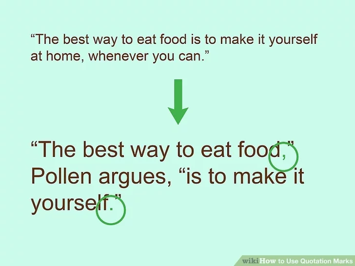 علائم نگارشی را درون علائم نقل قول قرار دهید علائم نگارشی را درون علائم نقل قول قرار دهید