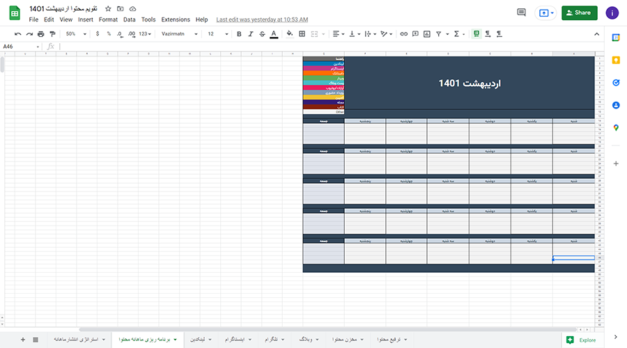 ساختار های گوگل شیت ساختار های گوگل شیت